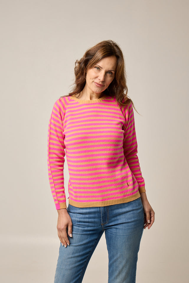 Gargano - Cashmere Blend Striped Roundneck Sweater