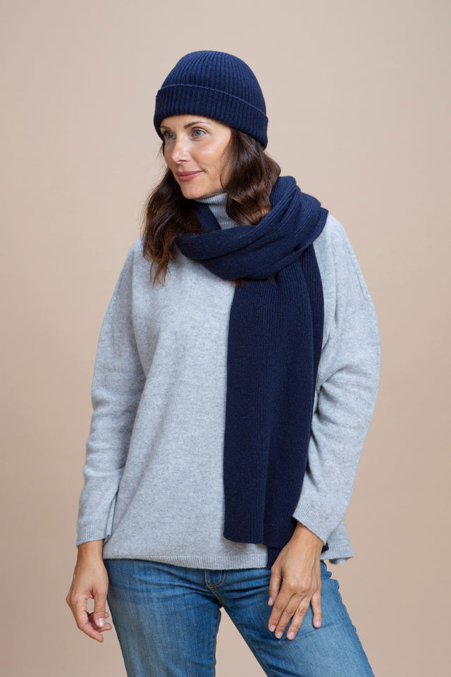 Kit Umbria - Cappellino Orvieto + Sciarpona Gubbio cashmere rigenerato