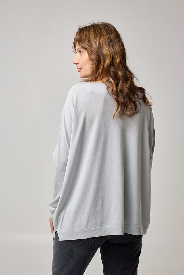 Manarola - 100% Silk Oversize Boat Neck