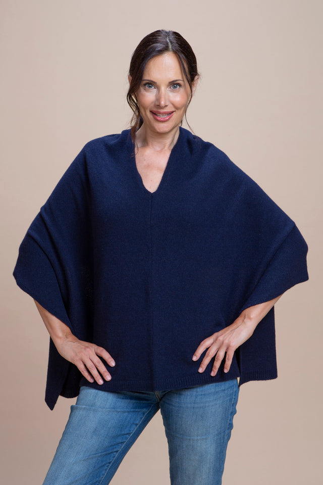 Spoleto - Poncho asimmetrico cashmere rigenerato