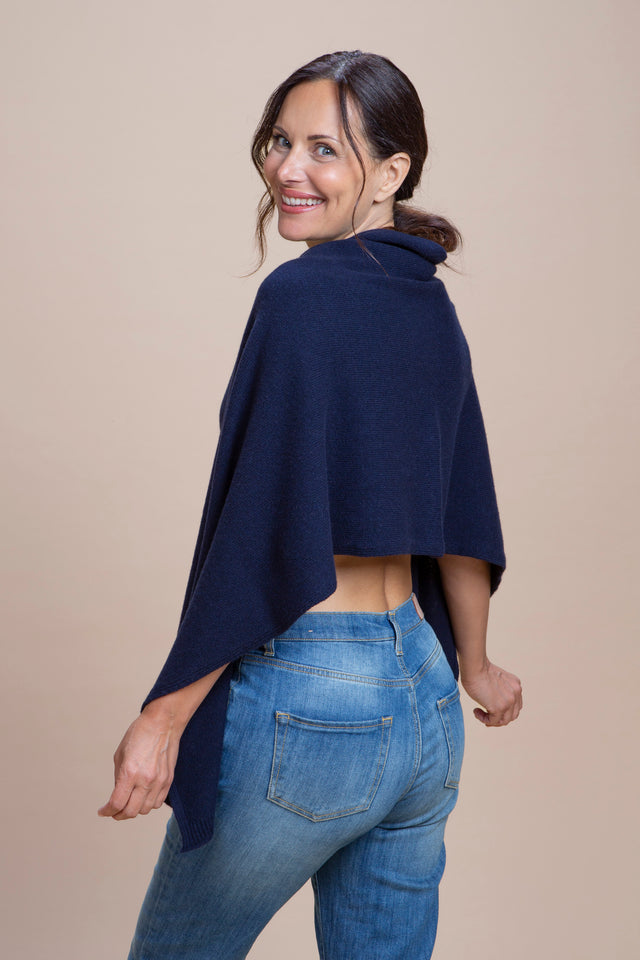 Spoleto - Poncho asimmetrico cashmere rigenerato