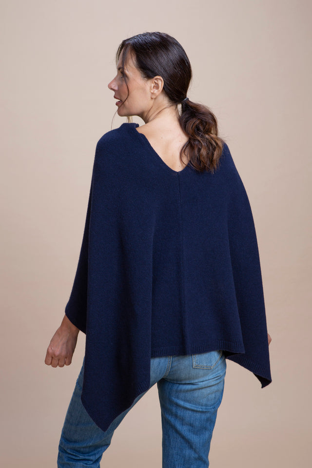 Spoleto - Poncho asimmetrico cashmere rigenerato