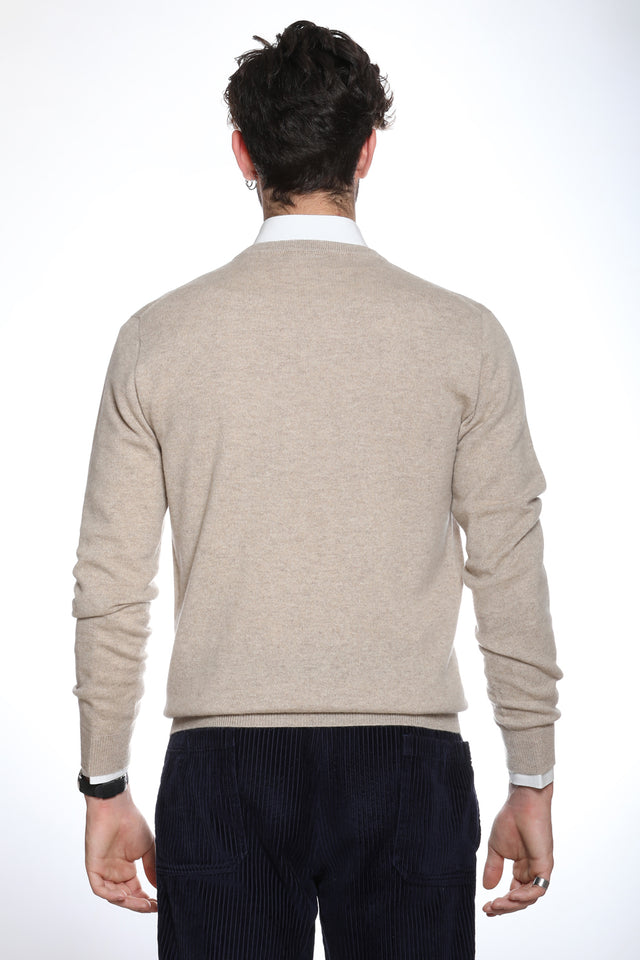 Tintoretto - Maglia con collo a V 100% Cashmere (colori fuori produzione)