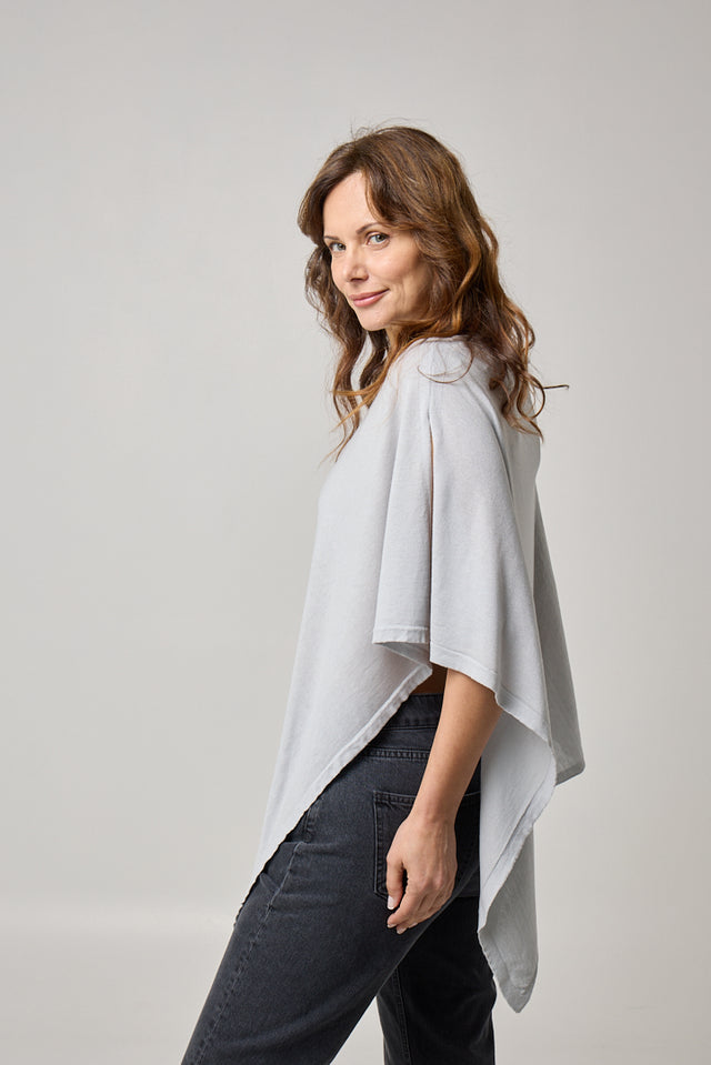 Vernazza - 100% Silk Poncho with Side Opening