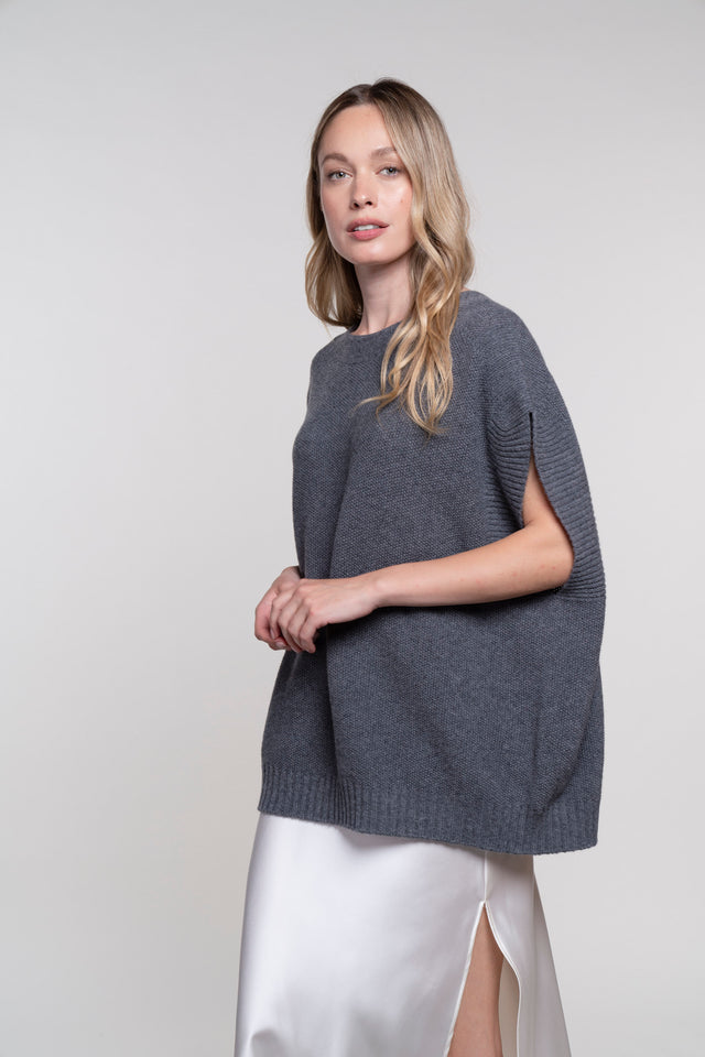 Certaldo - Moss Stitch Poncho