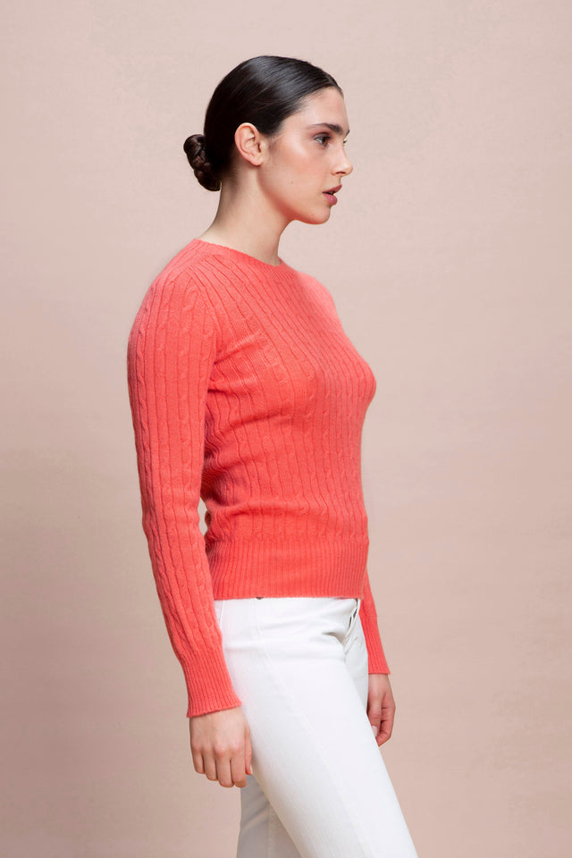 Aida - Maglia con trecce 100% cashmere