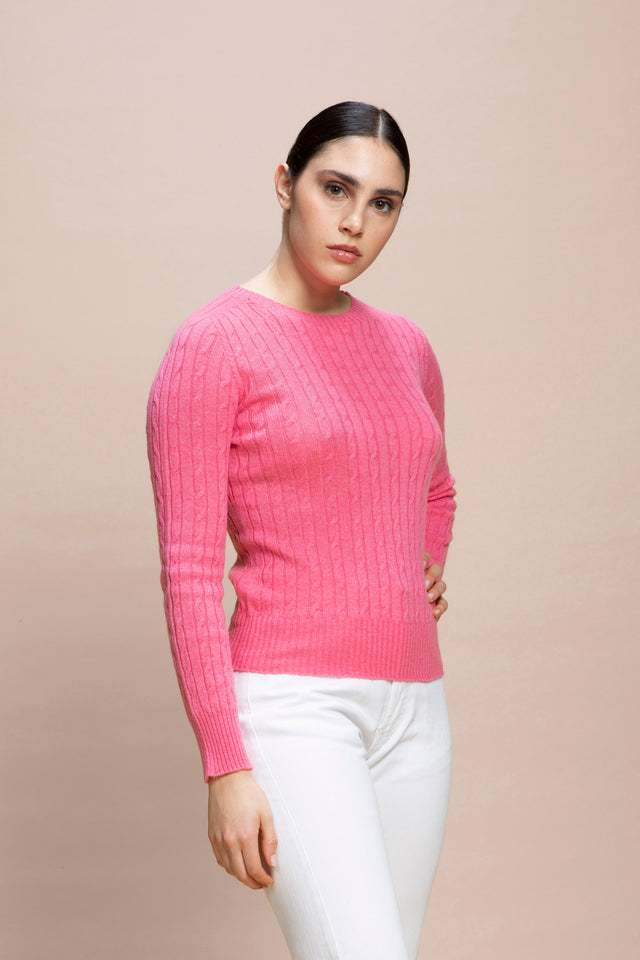 Aida - Maglia con trecce 100% cashmere