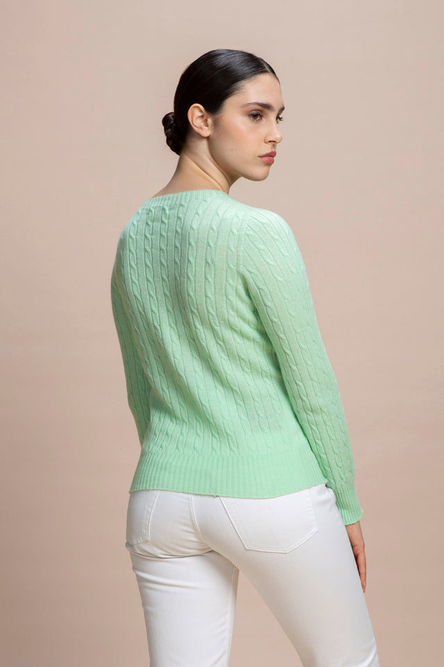 Aida - Maglia con trecce 100% cashmere