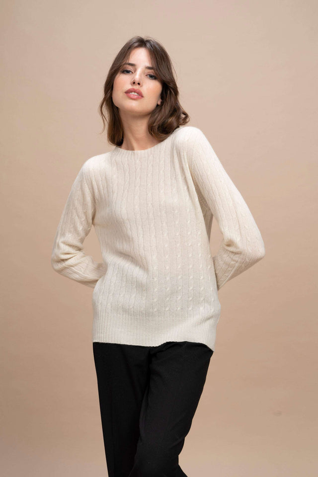 Aida - Maglia con trecce 100% cashmere