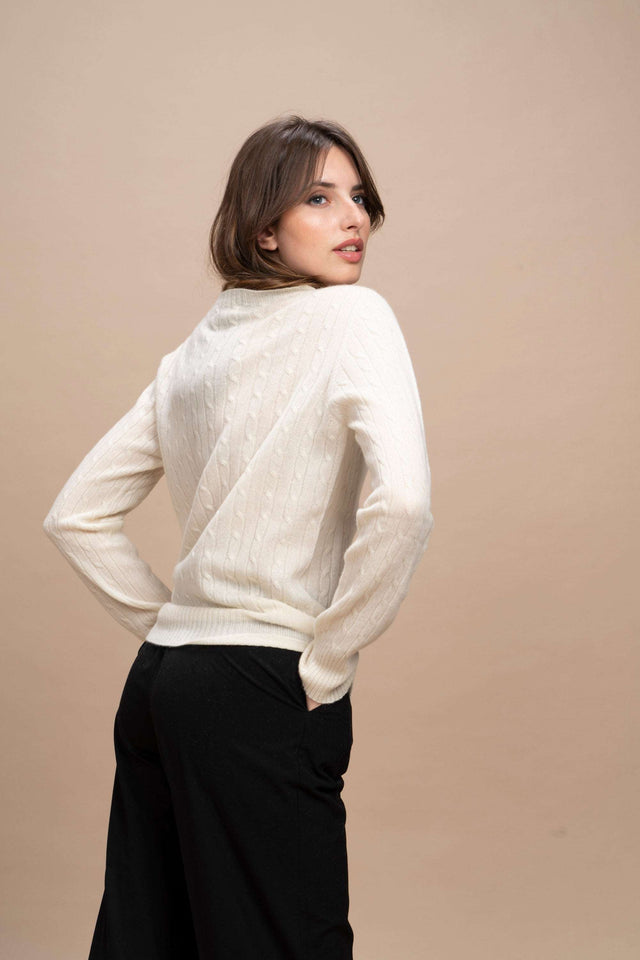 Aida - Maglia con trecce 100% cashmere