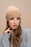 Brunico - Cappellino a coste 100% Cashmere