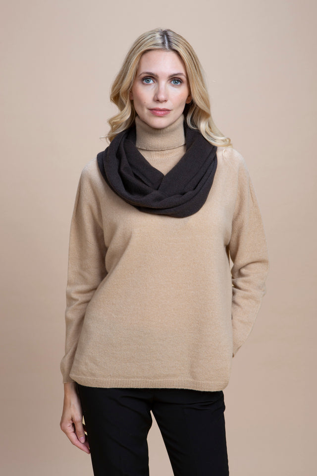 Cervinia - Sciarpa ad anello 100% Cashmere