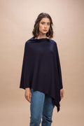 Livigno - Poncho rasato asimmetrico 100% Cashmere