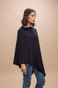 Livigno - Poncho rasato asimmetrico 100% Cashmere