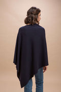 Livigno - Poncho rasato asimmetrico 100% Cashmere