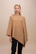 Livigno - Poncho rasato asimmetrico 100% Cashmere