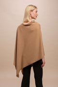 Livigno - Poncho rasato asimmetrico 100% Cashmere