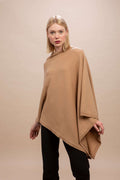 Livigno - Poncho rasato asimmetrico 100% Cashmere