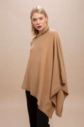 Livigno - Poncho rasato asimmetrico 100% Cashmere