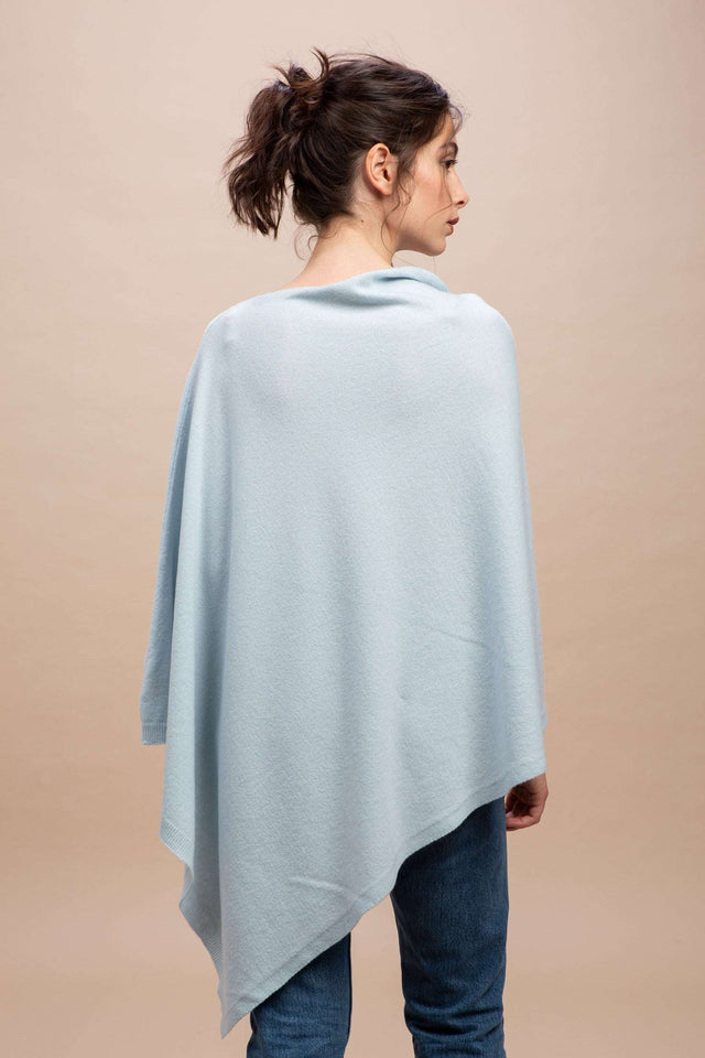 Livigno - Poncho rasato asimmetrico 100% Cashmere