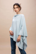 Livigno - Poncho rasato asimmetrico 100% Cashmere