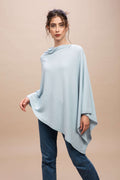 Livigno - Poncho rasato asimmetrico 100% Cashmere