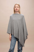 Livigno - Poncho rasato asimmetrico 100% Cashmere