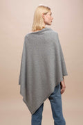 Livigno - Poncho rasato asimmetrico 100% Cashmere