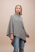 Livigno - Poncho rasato asimmetrico 100% Cashmere