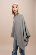 Livigno - Poncho rasato asimmetrico 100% Cashmere