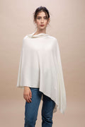 Livigno - Poncho rasato asimmetrico 100% Cashmere