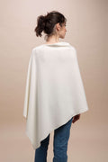 Livigno - Poncho rasato asimmetrico 100% Cashmere