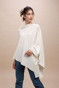 Livigno - Poncho rasato asimmetrico 100% Cashmere