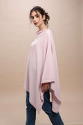 Livigno - Poncho rasato asimmetrico 100% Cashmere