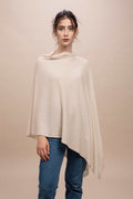 Livigno - Poncho rasato asimmetrico 100% Cashmere