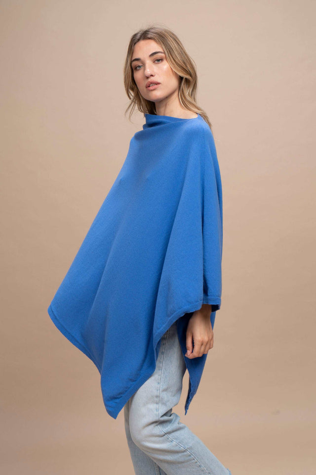 Livigno - Poncho rasato asimmetrico 100% Cashmere