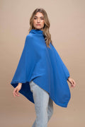 Livigno - Poncho rasato asimmetrico 100% Cashmere