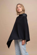 Livigno - Poncho rasato asimmetrico 100% Cashmere