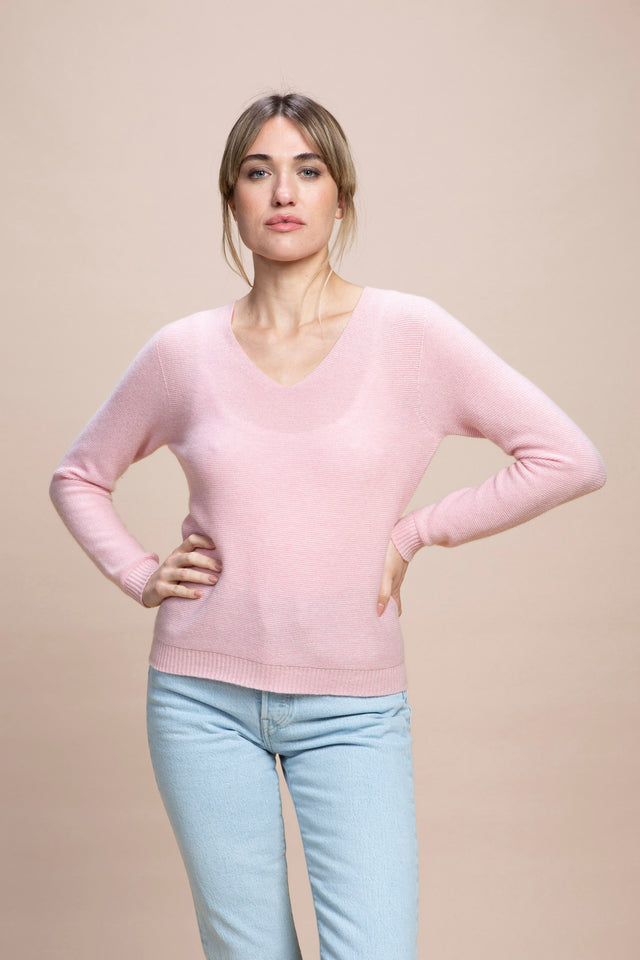 Norma - Maglia scollo a V 100% Cashmere - Imperfect Selection