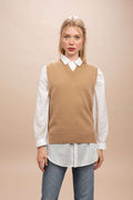 Ponza - Gilet con scollo a V 100% Cashmere