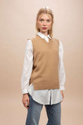 Ponza - Gilet con scollo a V 100% Cashmere