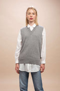 Ponza - Gilet con scollo a V 100% Cashmere