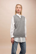 Ponza - Gilet con scollo a V 100% Cashmere