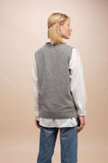 Ponza - Gilet con scollo a V 100% Cashmere