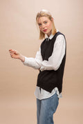 Ponza - Gilet con scollo a V 100% Cashmere