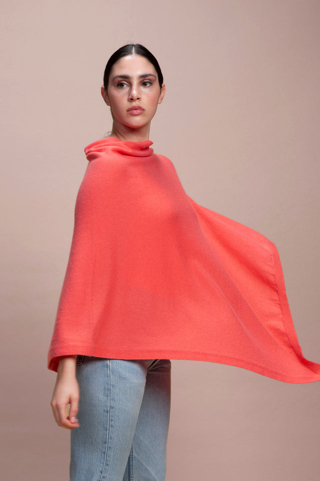 Sorrento - 100% Cashmere Poncho with Side Opening