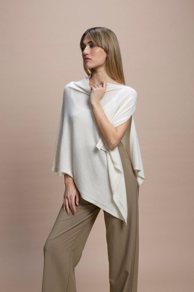 Sorrento - 100% Cashmere Poncho with Side Opening