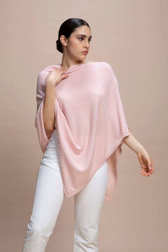 Sorrento - 100% Cashmere Poncho with Side Opening