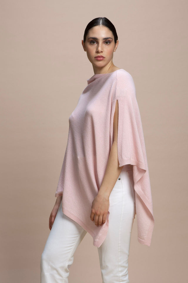 Sorrento - 100% Cashmere Poncho with Side Opening