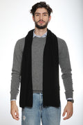 Sciarpa in cashmere uomo ortisei nero 1